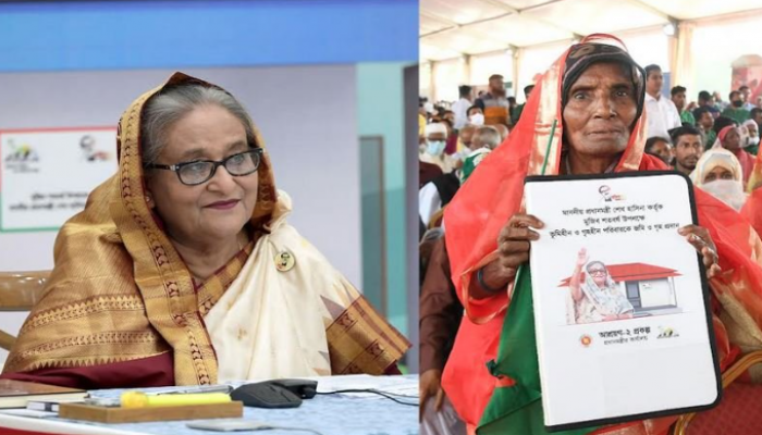 বাংলাদেশের কেউ গৃহহীন ভূমিহীন ঠিকানা বিহীন থাকবে না- প্রধানমন্ত্রী শেখ হাসিনা